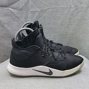 Nike PG3 Paul George Sneakers Men"s SZ 12 Black White AO2607-001
